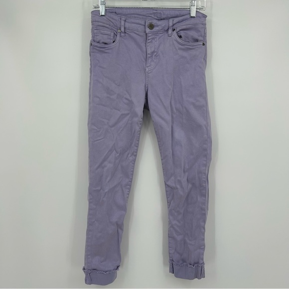 Kut from the Kloth Denim - Kut From The Cloth Purple Raw Hem Rolled High Waisted Skinny Jeans